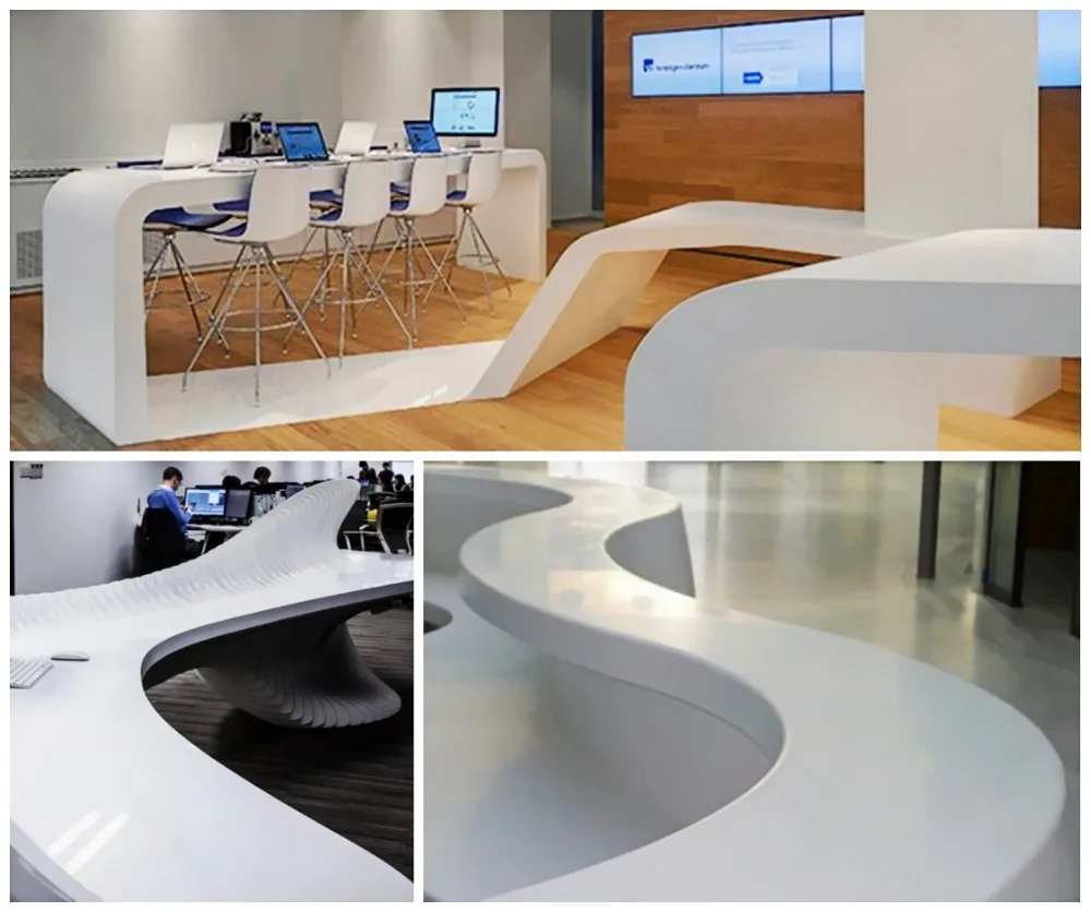 Simple Design Reception Desk Salon Reception Desk Curved Reception