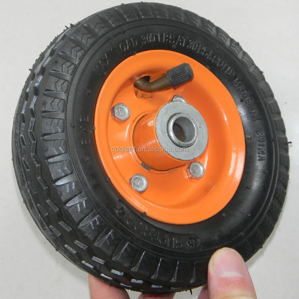 6"x2 small pneumatic rubber wheels for wagon cart