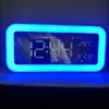 bed room sunrise & sunset and mood light multi-function LED digital alarm clock calendar with mirror panel