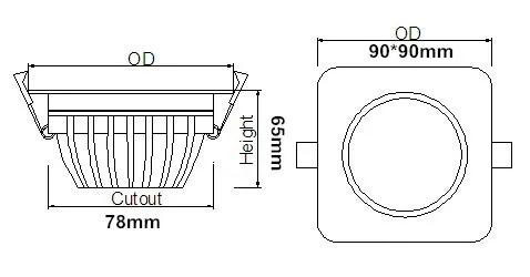 Ip65防水ダウンライトcob/smd 9ワット/15ワット3年保証仕入れ・メーカー・工場