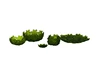 China Large Army Green Leaf Combination Shape Resin Fruit Bowl Set