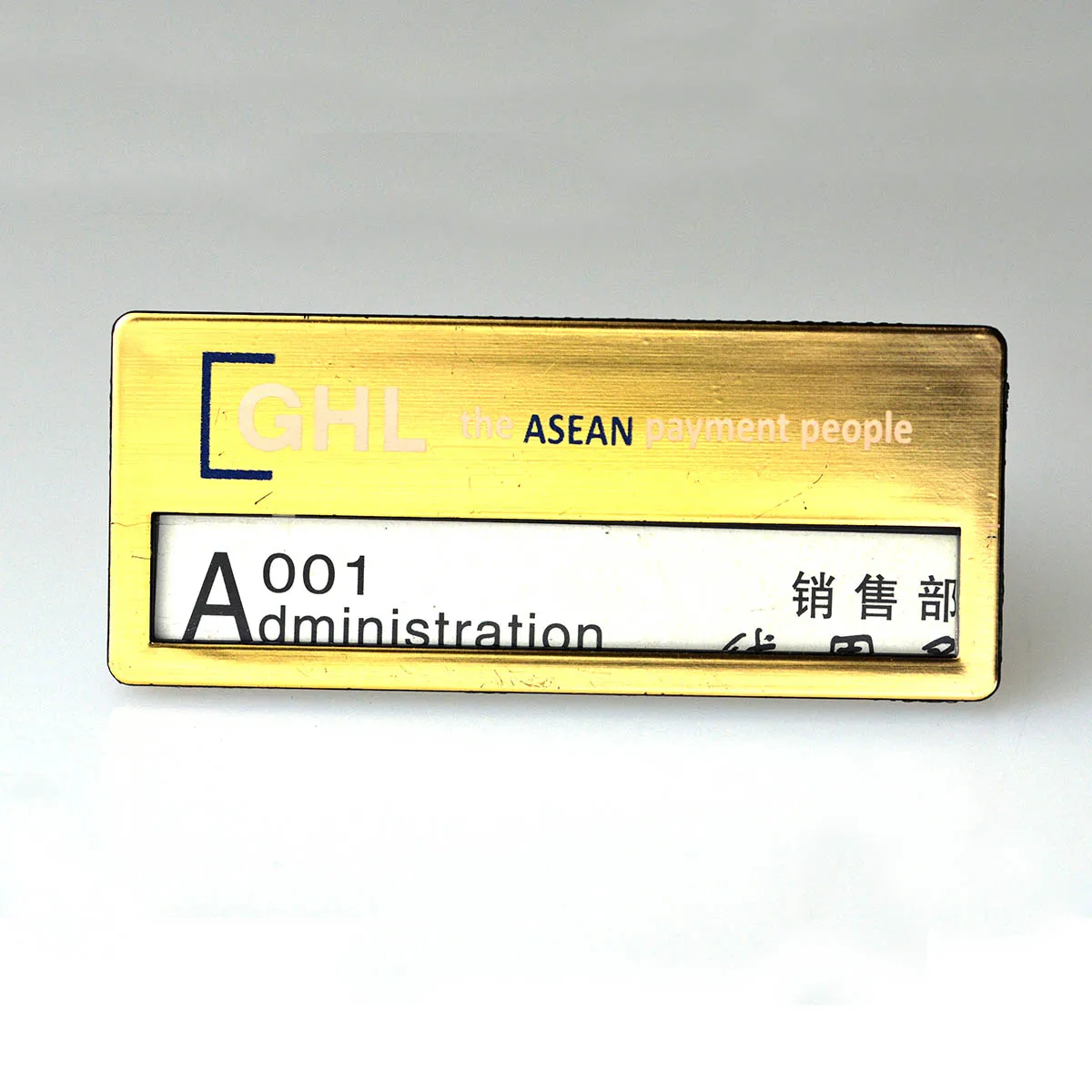 Custom Made Blank Metal and Plastic Magnet Clip Holder Magnetic Name Badge