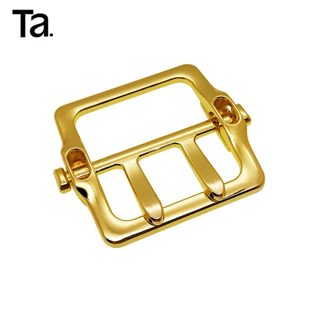 Fashion design hardware accessories double pin leather belt buckle Handbag lock for men and women