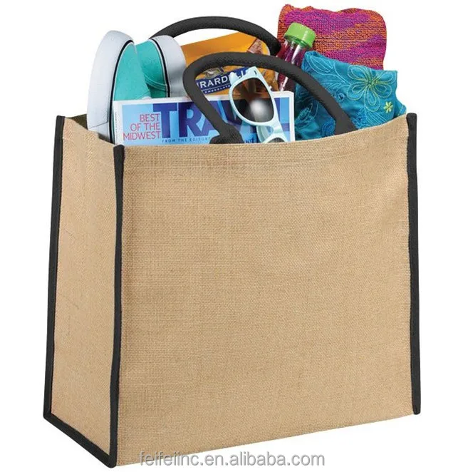 luggage, bags & cases  bag  jute market tote grocery bag  24