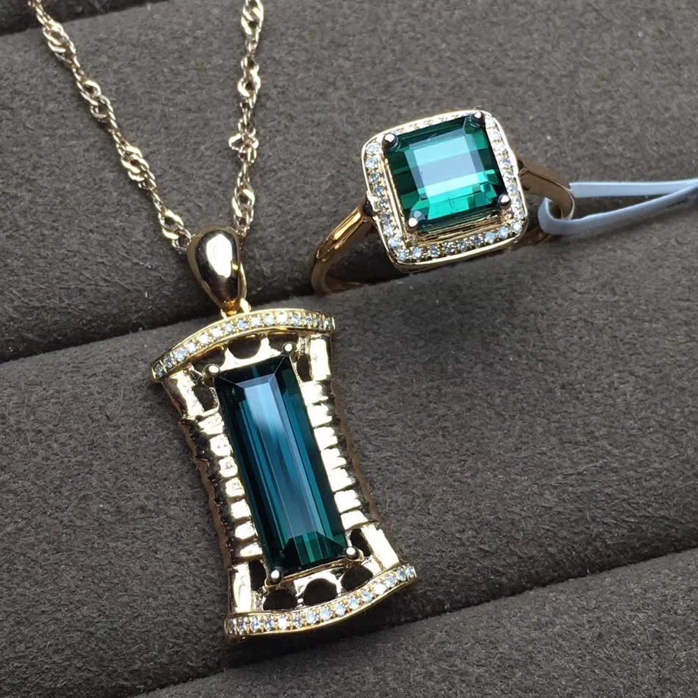 Hot Type Accessories Women Natural Tourmaline Set Diamonds Pendent Set Jewelry
Hot Type Accessories Women Natural Tourmaline Set Diamonds Pendent Set Jewelry