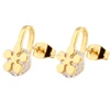 Cheap price women fashion jewelry earring gold plated crystal earring for sale