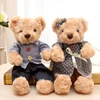 Stuffed plush toys lovely animal brown big size teddy bear with clothing
