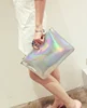 2018 best selling products womens purses Rainbow Colorful Metallic Silver Hologram Holographic laser pu envelope clutch bag