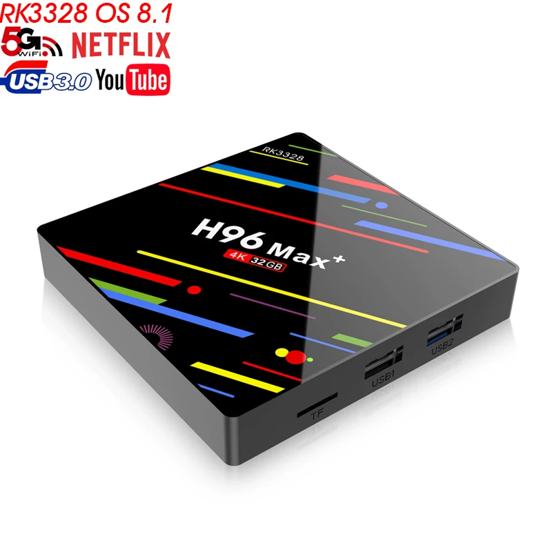 

h96 max+RK3328 Quad-core smart tv box android 8.1 system 4gb ram 64gb rom Android 8.1 Smart TV BOX 2.4G/5G WiFi