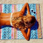 Waffle Beach printing microfiber camping large towel