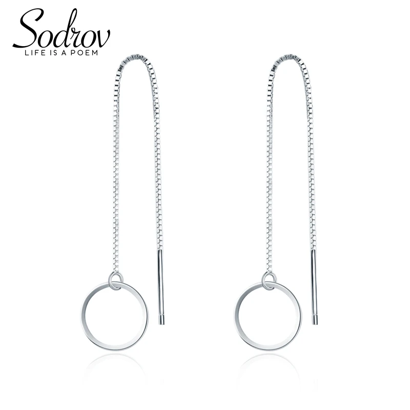 925 sterling silver circle hanging earrings exquisite jewelry gift female long earrings HE029 Personalized
925 sterling silver circle hanging earrings exquisite jewelry gift female long earrings HE029 Personalized