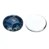 Glass crystal hybrid cabochon relief for ring set white frame base earrings