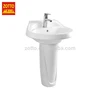 Chinese manufacturers wash irregularity basins ceramic decorated one piece pedestal sink basin in cheap price