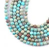 Selling by Strand Semi Precious Stone Dyed Turquoise Color Impression Jasper Plain Round Beads