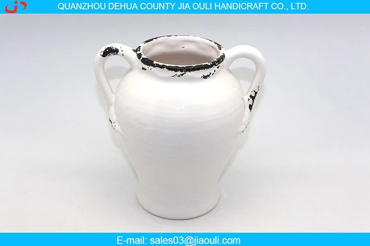 high quality home decor plating silver ceramic vase, plating