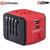 Otravel universal world wide travel charger adapter plug SL-199U with leather bag mobile accessories electrical socket with plug