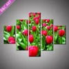 High Quality 3d Wall Decoration Beautiful Acrylic Tulip Flower Field Photo Canvas Prints with Stretcher Bar