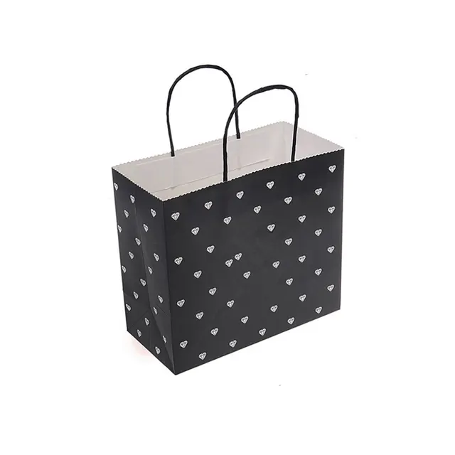 new style high quality kraft door gift paper bag shopping mu