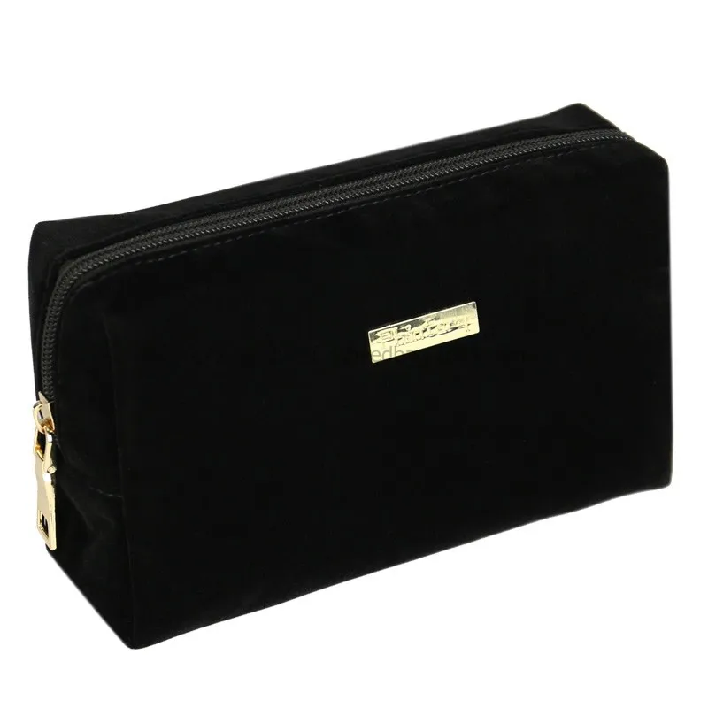 high quality wholesale custom cheap velvet cosmetic bag suede