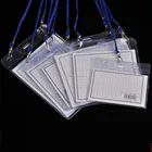 high quality id name badge card holder with lanyard