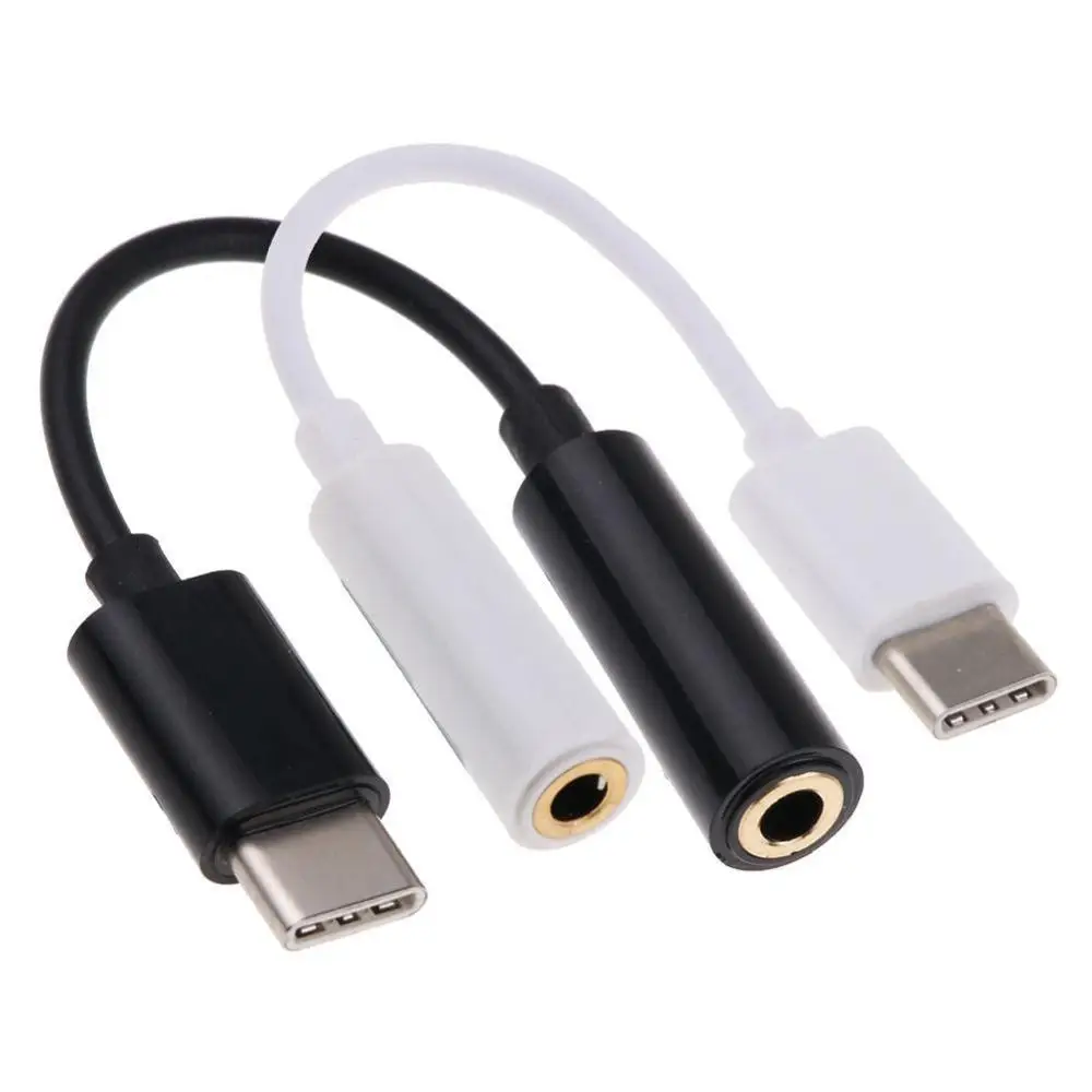 Type C Earphone Audio Cable Adapter Type-C to 3.5 mm Earphone Microphone Headset Audio Aux Adapter for samsung  S10