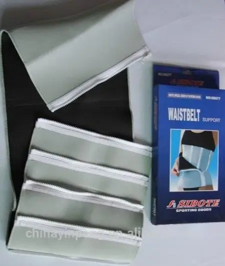 WaistBelt Support No.SB077 Neoprene and Nylon white and Blue and Grey Color with 4 Zipper
WaistBelt Support No.SB077 Neoprene and Nylon white and Blue and Grey Color with 4 Zipper