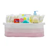 Wholesale custom baby diaper caddy rope woven basket laundry cotton storage basket