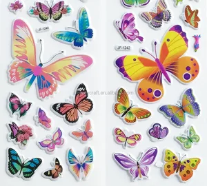 3d foam puffy butterfly stickers, kids party supplies/favors