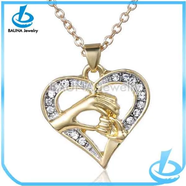 romantic silver plated heart shape baby gift mother days