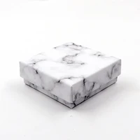 

Wholesale Paper Jewelry Box Marble White Necklace Bracelet Gift Box Custom Logo