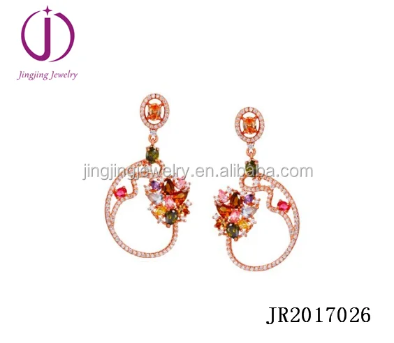 best gift love jewelry ladies flower 925 silver earring