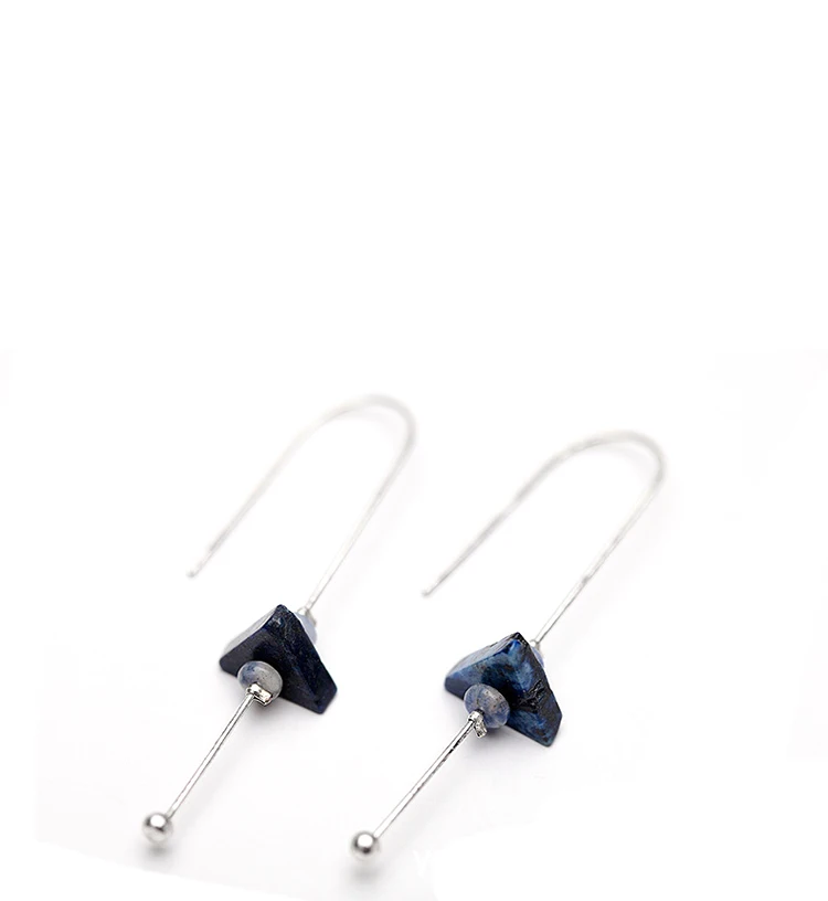 Minimalism single stone earring designs simple earring women long earring