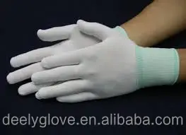 Gray 13 Gauge Nylon/Polyester Machine Knit PU Palm Coating Work Safety gloves