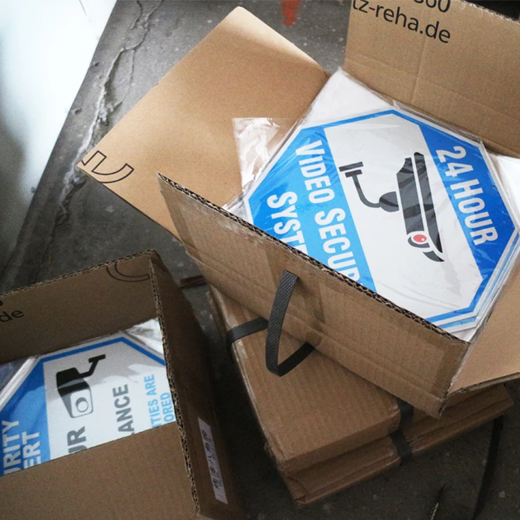 S376A New Arrival Cheap Price Customized plastic reflective security sign yard Manufacturer from China