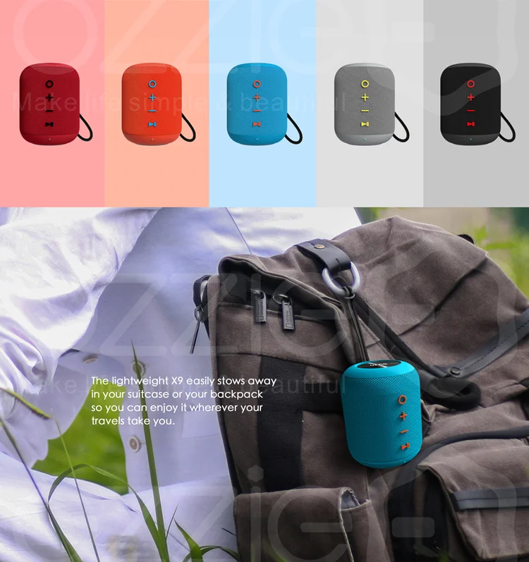 OZZIE X9 Bluetooth Speakers Premium Stereo Portable Wireless Speaker With Patented Enhance Bass For Outdoor User - ANKUX.COM