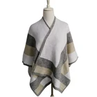 Wholesale knitted winter women coat cape prayer stoles and shawls