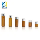 Best Sell Vial Bottle 5 ml 8 ml 10 ml 12 ml 15 ml Amber Empty Glass Bottles With Aluminum Screw Cap
