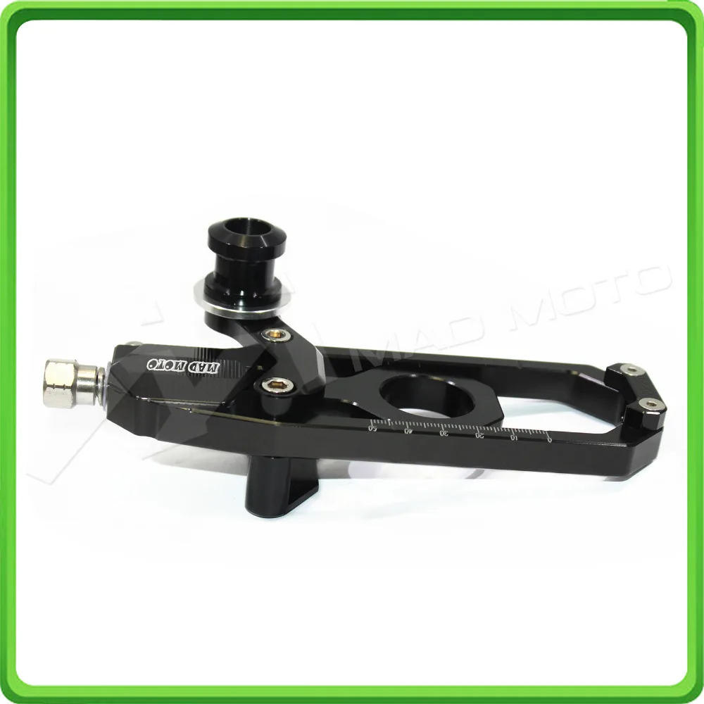 Motorcycle Chain Tensioner Adjuster with paddock bobbins kit for Yamaha YZF-R1 R1M R1S 2015 2016 2017 15 16 17 Black (9)