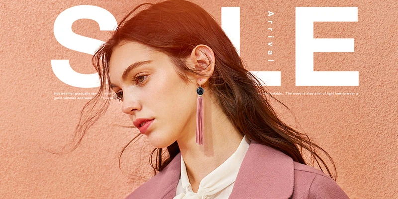 2018 new arrival women accessories fashion gold plating dangling tassel earrings made in china