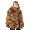 2019 Winter Long Sleeve Full Pelt Ladies Real Raccoon Fur Jacket Woman /Wholesale Custom Natural Real Raccoon Fur Coat for Woman