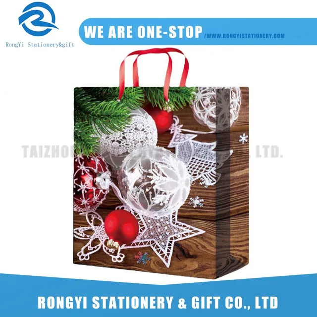 compact low price ribbon handle custom size/loge accepted white