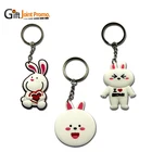 Custom Shape Silicone Keychain 3D Soft PVC Keychain for Car