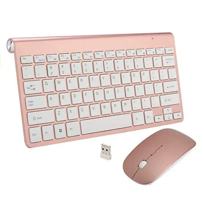 2019 Colored Wireless mini slim computer Keyboard and Mouse Combo, Golden/white/silver
2019 Colored Wireless mini slim computer Keyboard and Mouse Combo, Golden/white/silver