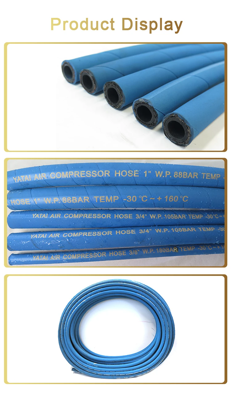 High pressure blue rubber air compressor oil hose