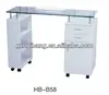 white wooden nail manicure table with drawer HB-6813