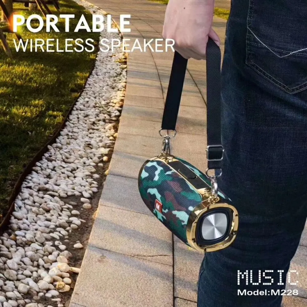 New M228 Wireless Blue tooth Speaker Subwoofer Portable Blue tooth Audio with TF u-disk outdoor speaker - ANKUX.COM