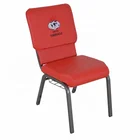 cinema style padded purple chair for church