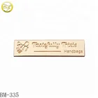 Custom design brand name logo label small purse metal plate with pins
