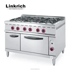 Hot sale industrial cooking range free standing gas stove 6 burners with oven price
