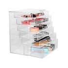 Wholesale 6 Drawers Acrylic Makeup Organizer,Acrylic Cosmetic Storage Drawers,Luxury Jewelry Display Box